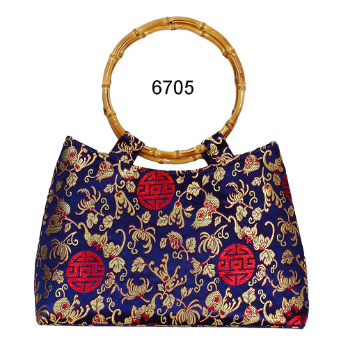 Tasche aus Seide mit Bambushenkel, Handtaschen, Asiatisch, 6705 - zum Schließen ins Bild klicken